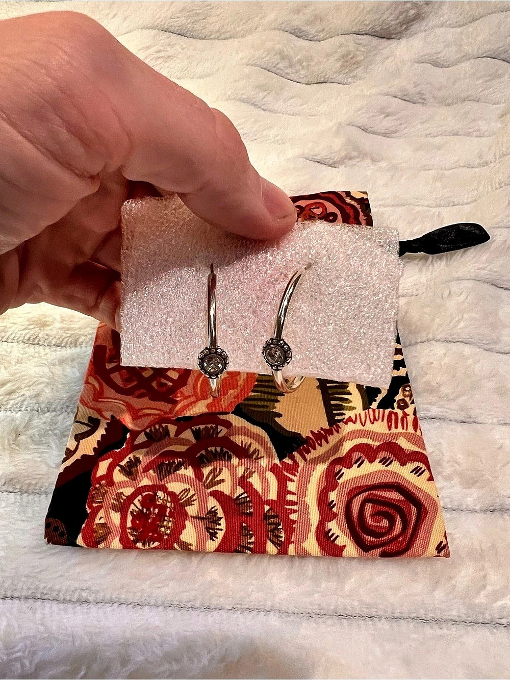 Silver Hoop Earrings Like New